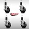 Service Caster 4'' SS Phenolic Swivel 1-5/8'' Expanding Stem Caster Set with Brake, 4PK SCC-SSEX20S414-PHS-TLB-158-4 - alternate 2